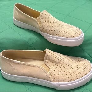Women’s Double Decker Yellow Faux Suede Dream On Keds Slip-On Shoes Size 8